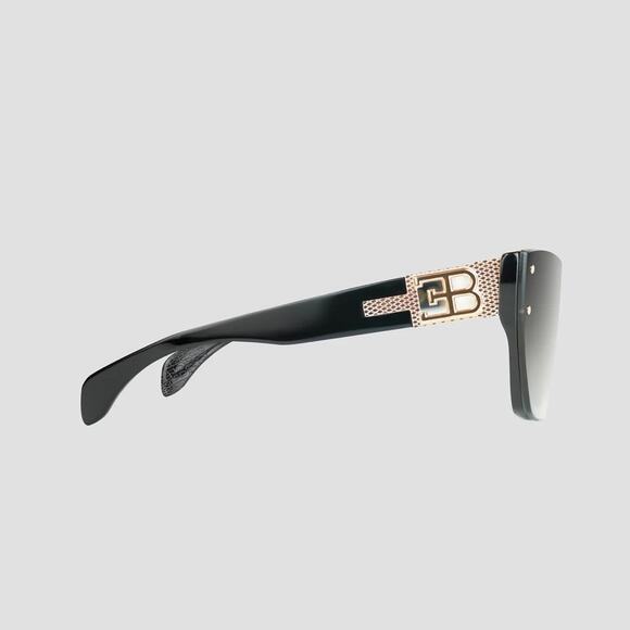 New! BUGATTI 48L-BK Elegant Cat Eye Luxury Black Sunglasses, Authentic main image 5
